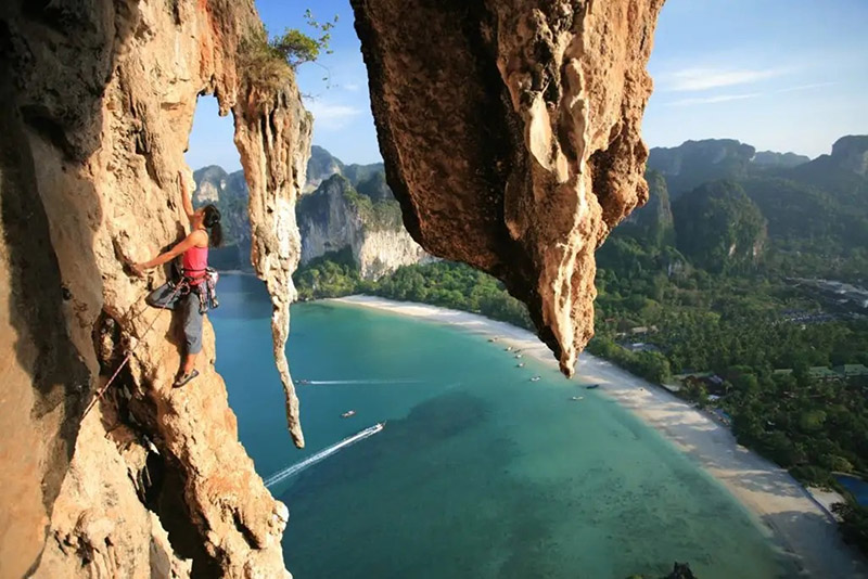 Rock climbing in Krabi Thailand